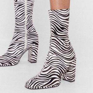 Nasty Gal Zebra Boots